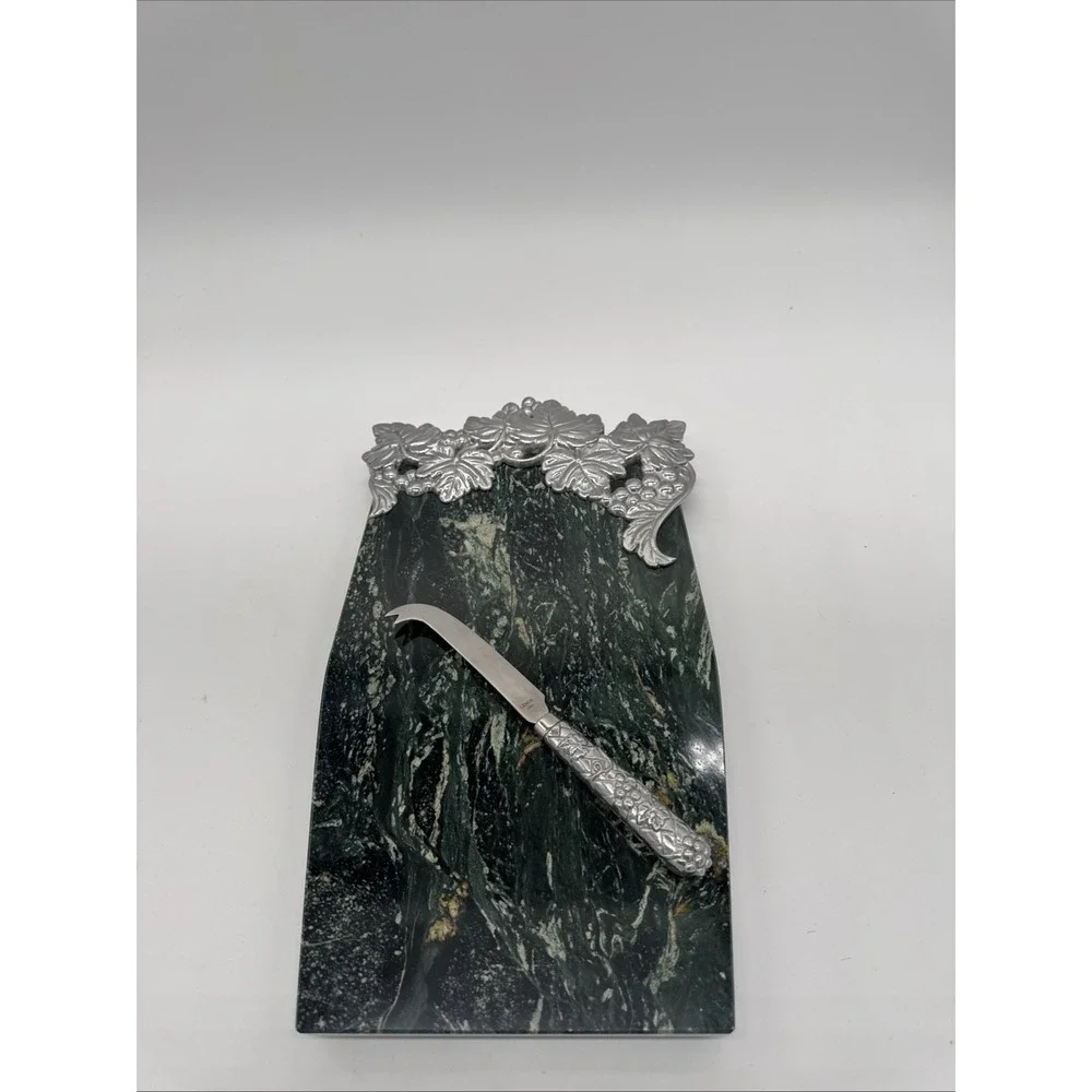Lenox Grape Weave Green Marble Cheese Board with Knife‎